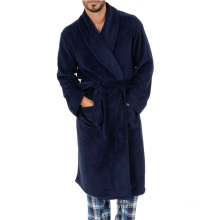 mens shawl collar fleece bathrobe custom luxury bathrobe